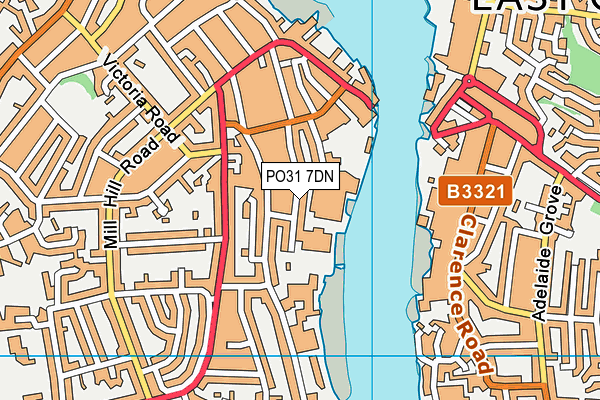 PO31 7DN map - OS VectorMap District (Ordnance Survey)