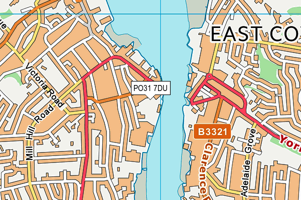PO31 7DU map - OS VectorMap District (Ordnance Survey)
