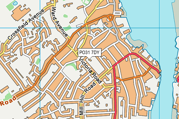 PO31 7DY map - OS VectorMap District (Ordnance Survey)