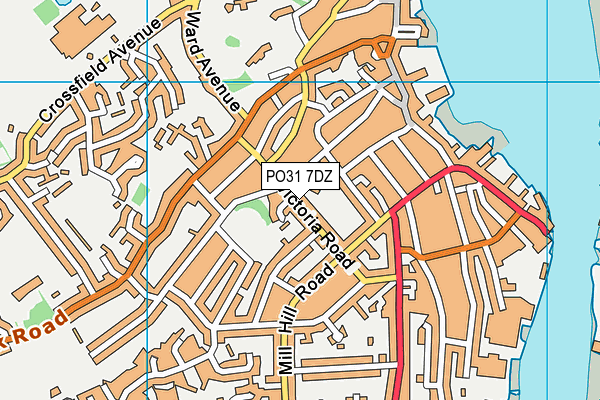 PO31 7DZ map - OS VectorMap District (Ordnance Survey)