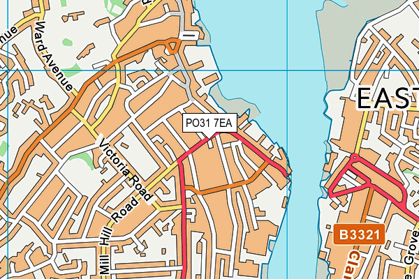 PO31 7EA map - OS VectorMap District (Ordnance Survey)