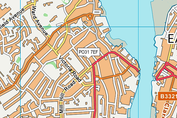 PO31 7EF map - OS VectorMap District (Ordnance Survey)