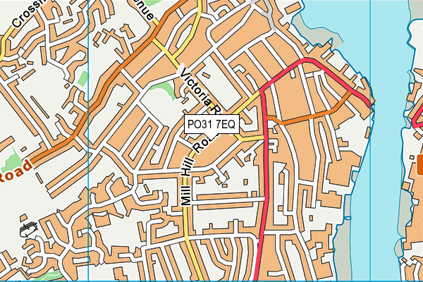 PO31 7EQ map - OS VectorMap District (Ordnance Survey)