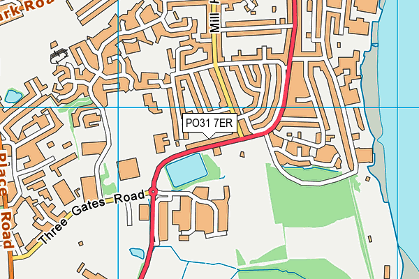 PO31 7ER map - OS VectorMap District (Ordnance Survey)