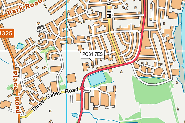 Lanesend Primary School map (PO31 7ES) - OS VectorMap District (Ordnance Survey)