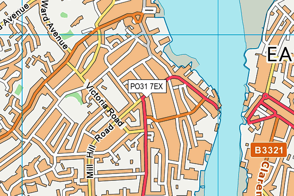 PO31 7EX map - OS VectorMap District (Ordnance Survey)