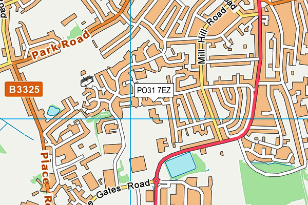 PO31 7EZ map - OS VectorMap District (Ordnance Survey)