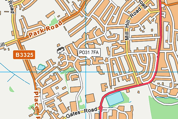 PO31 7FA map - OS VectorMap District (Ordnance Survey)