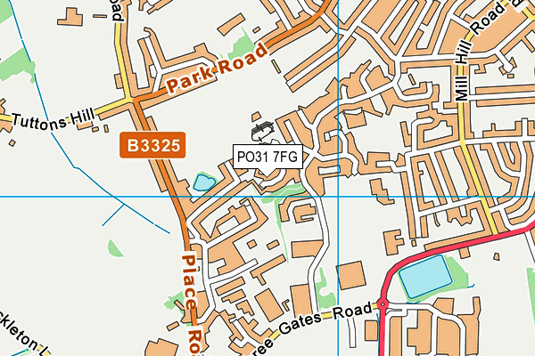 PO31 7FG map - OS VectorMap District (Ordnance Survey)