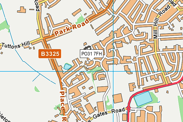 PO31 7FH map - OS VectorMap District (Ordnance Survey)