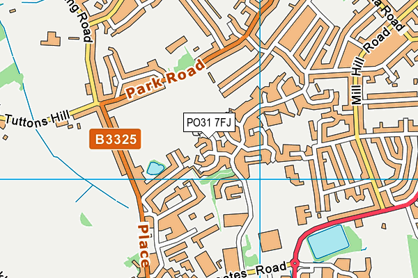 PO31 7FJ map - OS VectorMap District (Ordnance Survey)