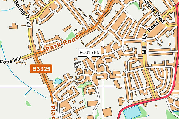 PO31 7FN map - OS VectorMap District (Ordnance Survey)