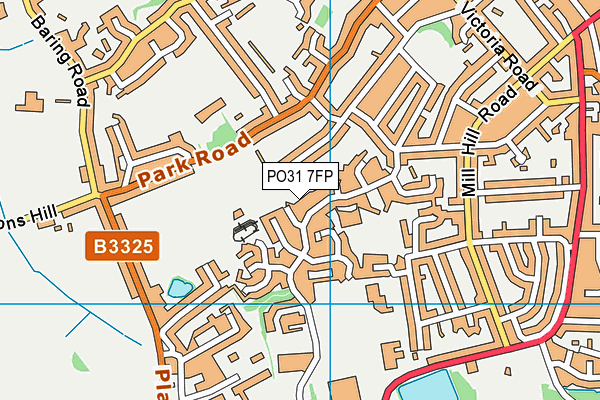 PO31 7FP map - OS VectorMap District (Ordnance Survey)