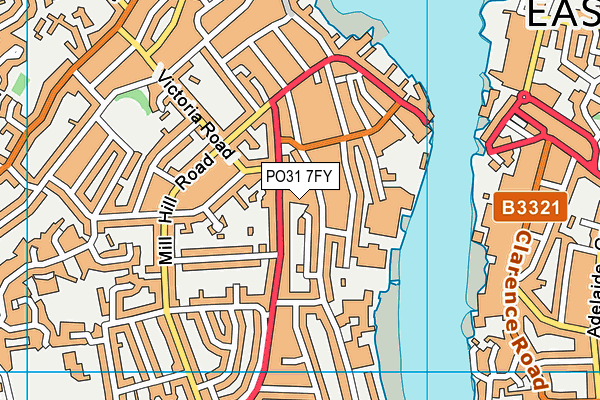 PO31 7FY map - OS VectorMap District (Ordnance Survey)