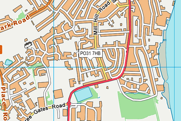 PO31 7HB map - OS VectorMap District (Ordnance Survey)