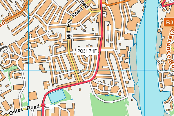 PO31 7HF map - OS VectorMap District (Ordnance Survey)