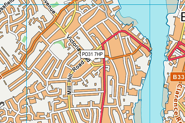 PO31 7HP map - OS VectorMap District (Ordnance Survey)