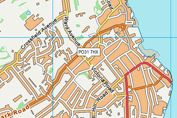 PO31 7HX map - OS VectorMap District (Ordnance Survey)
