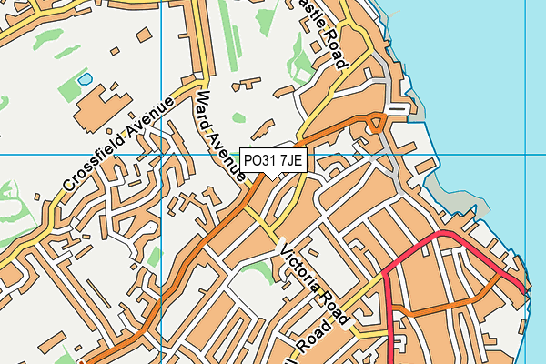 PO31 7JE map - OS VectorMap District (Ordnance Survey)