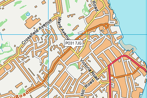 PO31 7JG map - OS VectorMap District (Ordnance Survey)