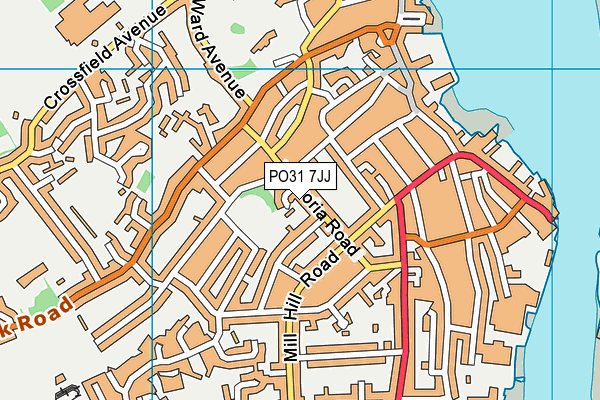 PO31 7JJ map - OS VectorMap District (Ordnance Survey)