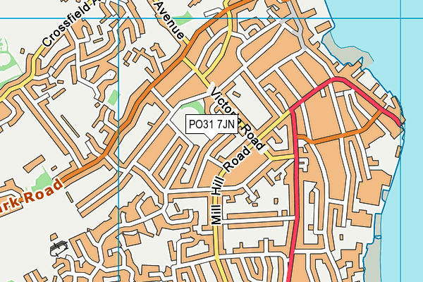 PO31 7JN map - OS VectorMap District (Ordnance Survey)