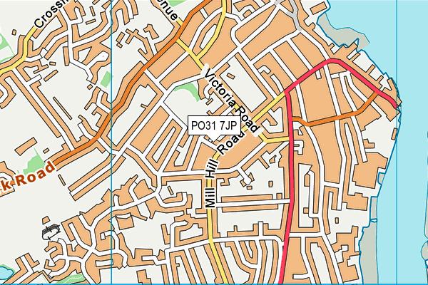 PO31 7JP map - OS VectorMap District (Ordnance Survey)