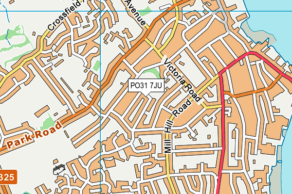 PO31 7JU map - OS VectorMap District (Ordnance Survey)