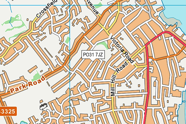 PO31 7JZ map - OS VectorMap District (Ordnance Survey)