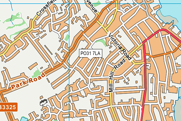 PO31 7LA map - OS VectorMap District (Ordnance Survey)