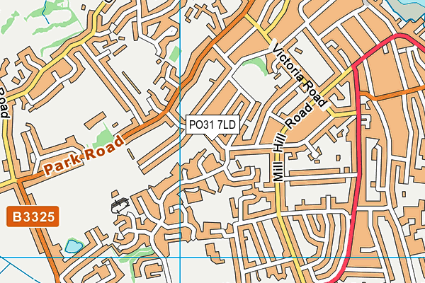 PO31 7LD map - OS VectorMap District (Ordnance Survey)