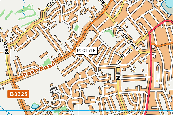 PO31 7LE map - OS VectorMap District (Ordnance Survey)