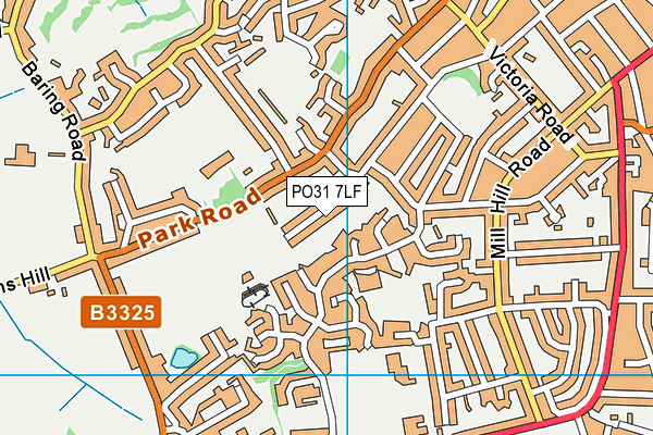 PO31 7LF map - OS VectorMap District (Ordnance Survey)