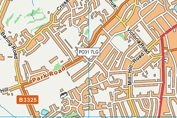 PO31 7LG map - OS VectorMap District (Ordnance Survey)