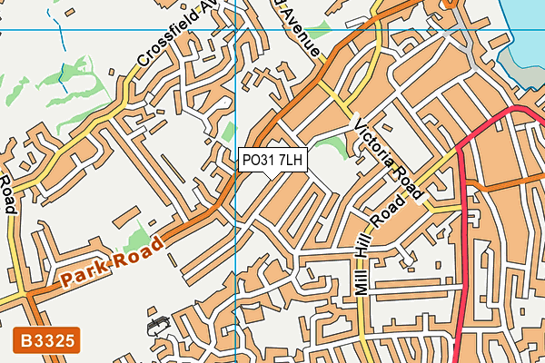 PO31 7LH map - OS VectorMap District (Ordnance Survey)