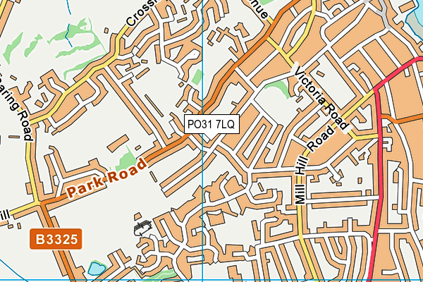 PO31 7LQ map - OS VectorMap District (Ordnance Survey)