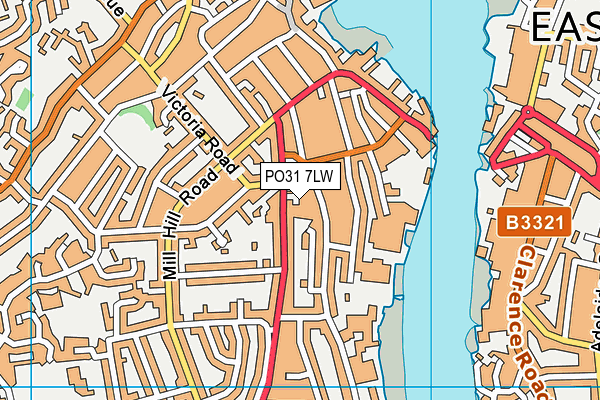 PO31 7LW map - OS VectorMap District (Ordnance Survey)