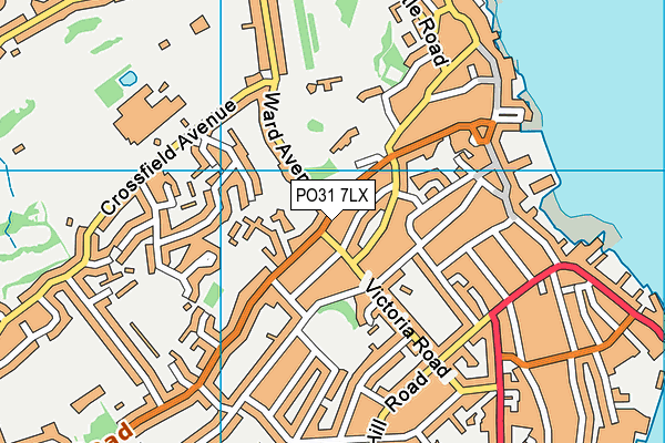 PO31 7LX map - OS VectorMap District (Ordnance Survey)