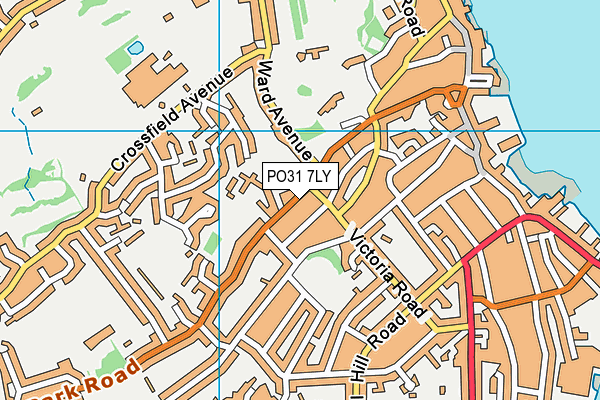 PO31 7LY map - OS VectorMap District (Ordnance Survey)