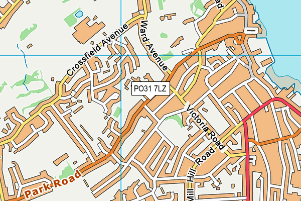 PO31 7LZ map - OS VectorMap District (Ordnance Survey)