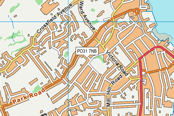 PO31 7NB map - OS VectorMap District (Ordnance Survey)