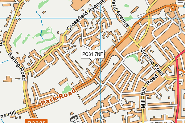 PO31 7NF map - OS VectorMap District (Ordnance Survey)