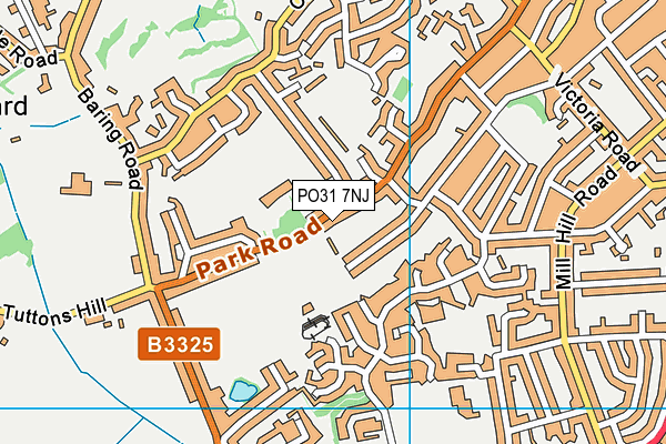 PO31 7NJ map - OS VectorMap District (Ordnance Survey)