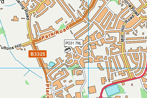 PO31 7NL map - OS VectorMap District (Ordnance Survey)