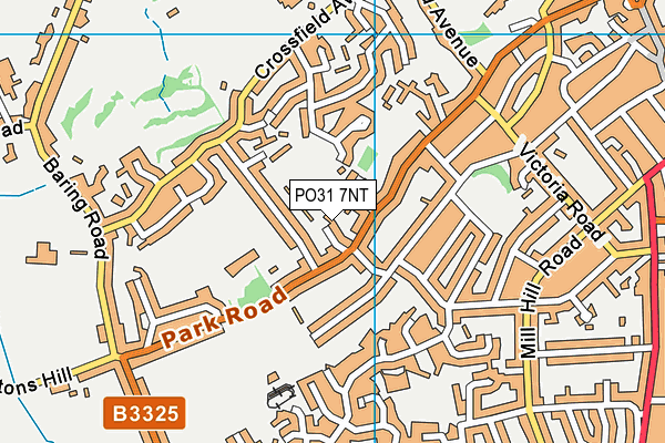 Westwood Park map (PO31 7NT) - OS VectorMap District (Ordnance Survey)
