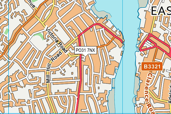 PO31 7NX map - OS VectorMap District (Ordnance Survey)