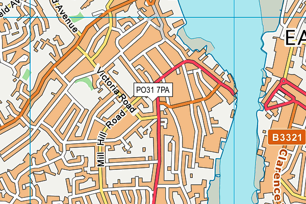 PO31 7PA map - OS VectorMap District (Ordnance Survey)