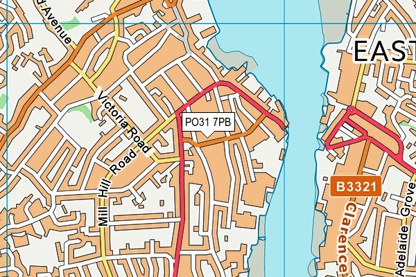 PO31 7PB map - OS VectorMap District (Ordnance Survey)