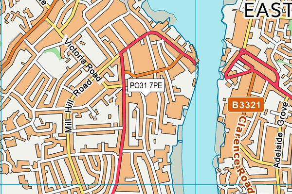 PO31 7PE map - OS VectorMap District (Ordnance Survey)