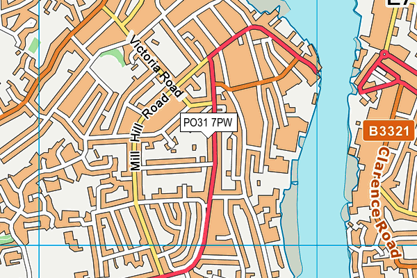 PO31 7PW map - OS VectorMap District (Ordnance Survey)